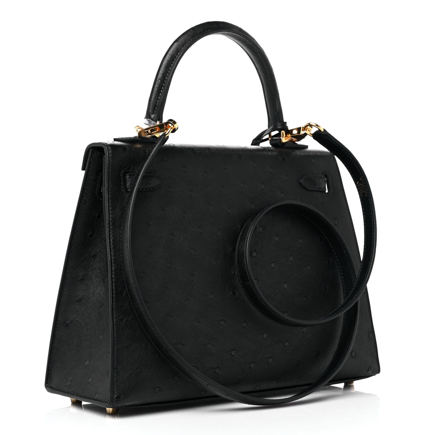Ostrich Kelly Sellier 25 Black