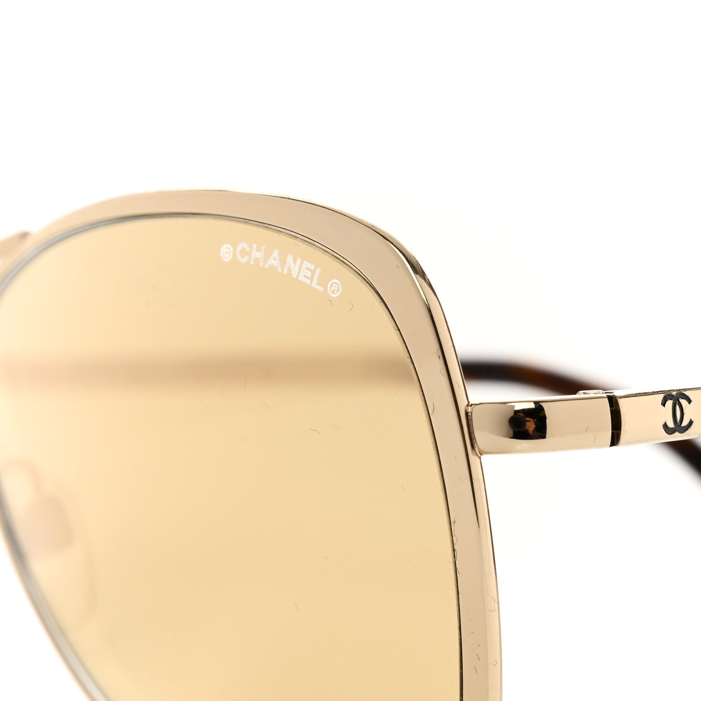 Metal Mirrored Pilot Summer Sunglasses 4223 Gold