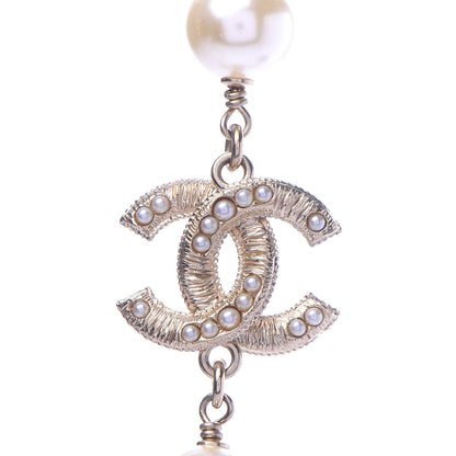 Chanel Pearl CC Long Necklace Gold 4 of 5