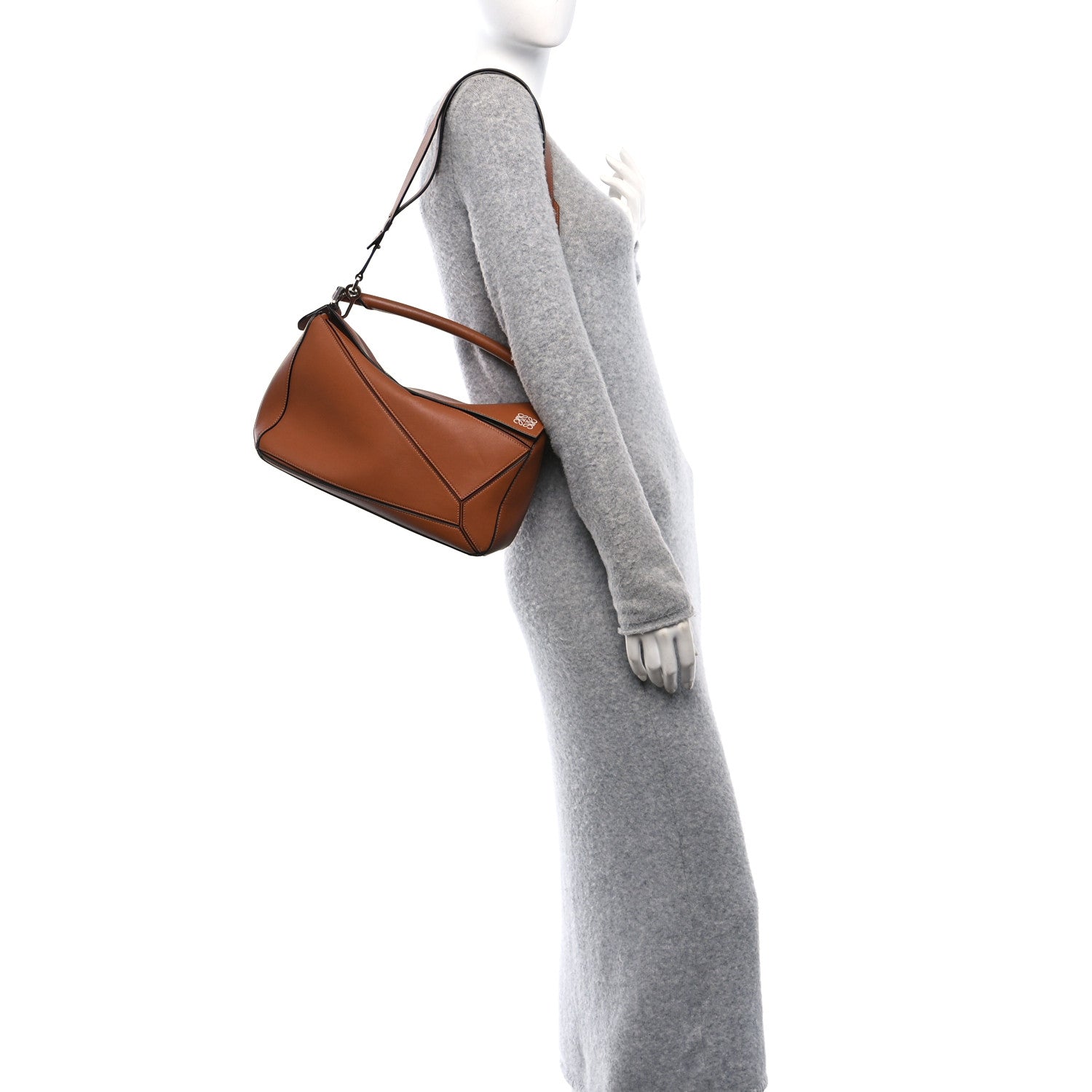 Loewe Calfskin Medium Puzzle Bag Tan 3 of 16