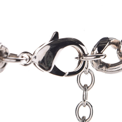 Chanel Resin CC Oversized Padlock Chain Necklace Silver Pearly White 4 of 5