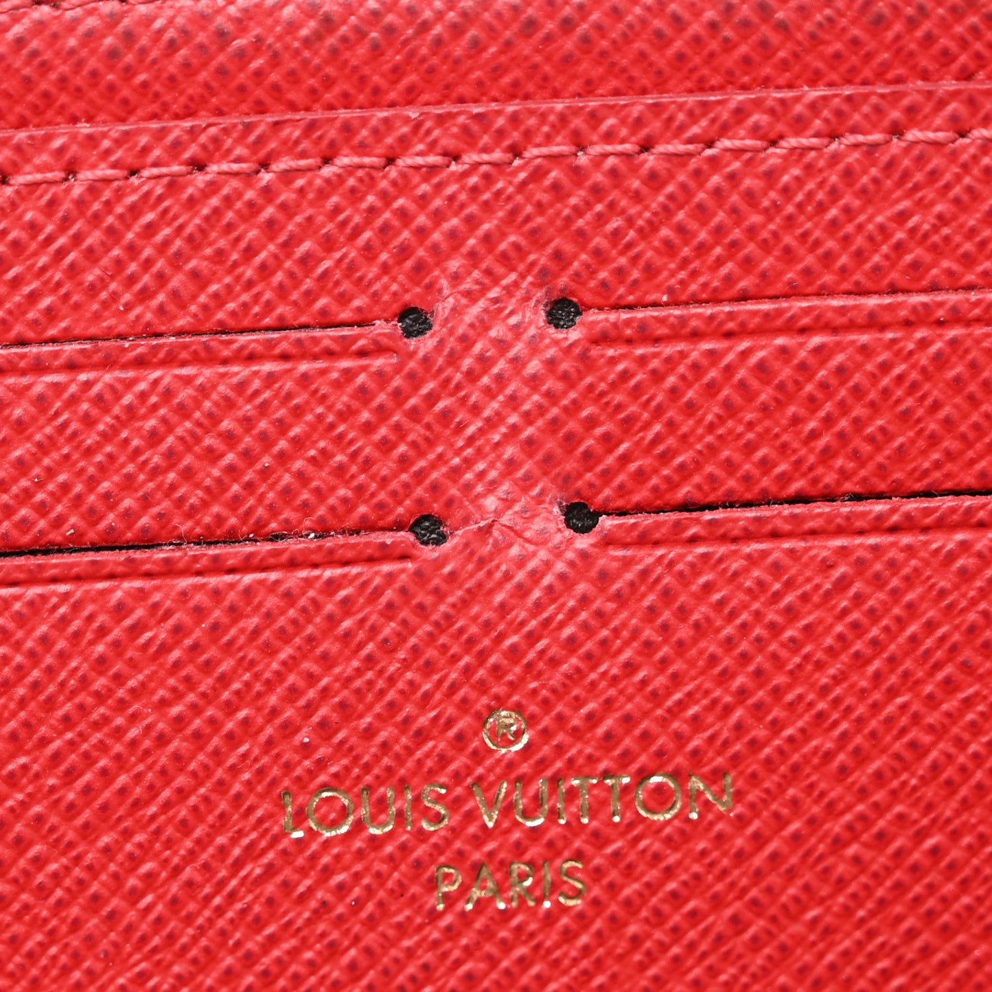 Damier Ebene Clemence Wallet Cherry