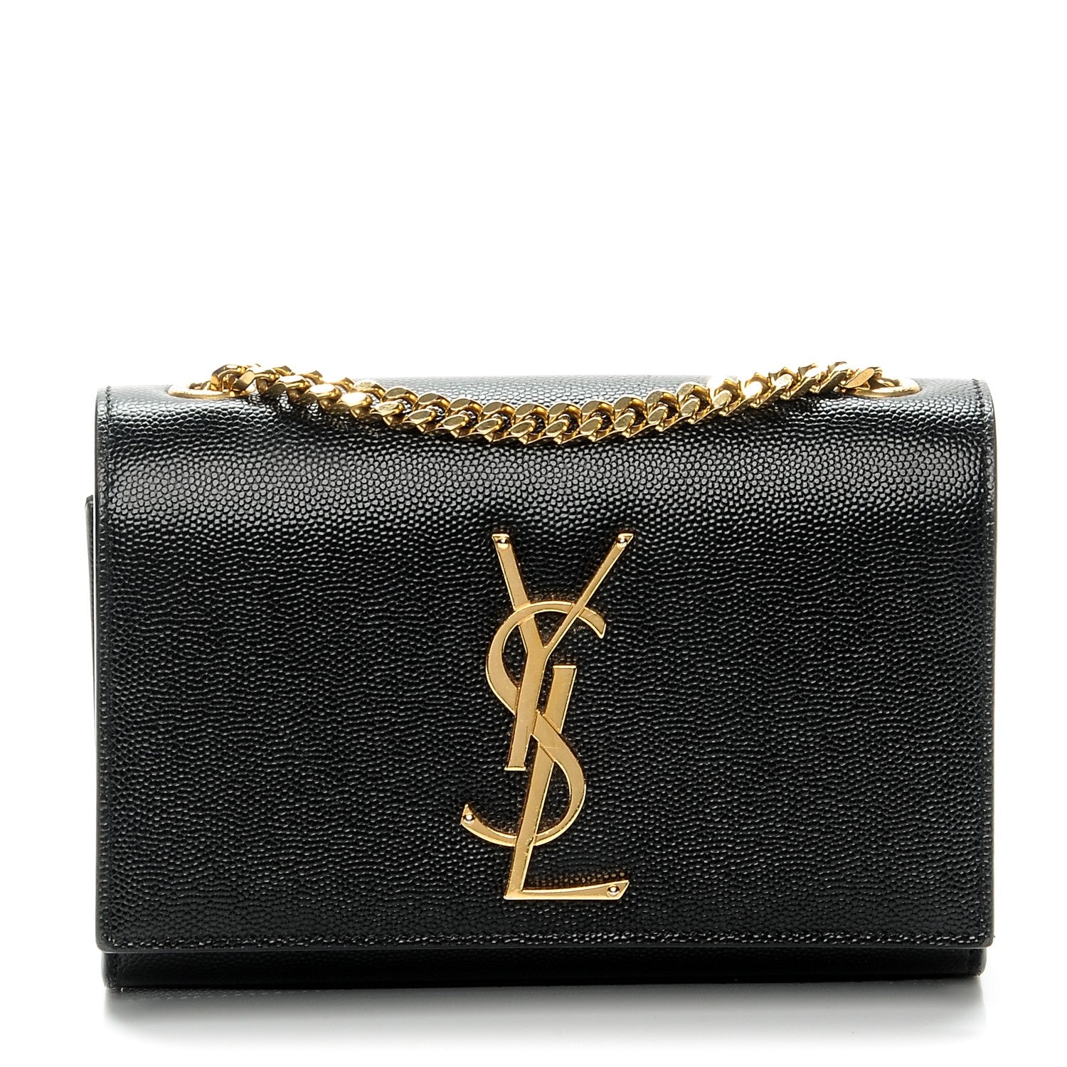 Saint Laurent Grain De Poudre Small Monogram Kate Satchel Black 1 of 7