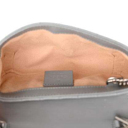 Gucci Calfskin Matelasse Aria Super Mini GG Marmont Shoulder Bag Deep Grey 5 of 13