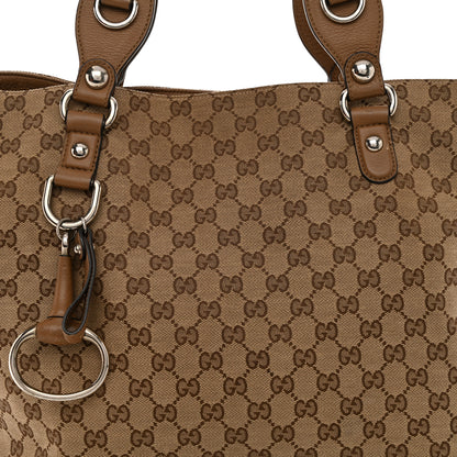Gucci Monogram Medium Icon Bit Tote Light Brown 8 of 12