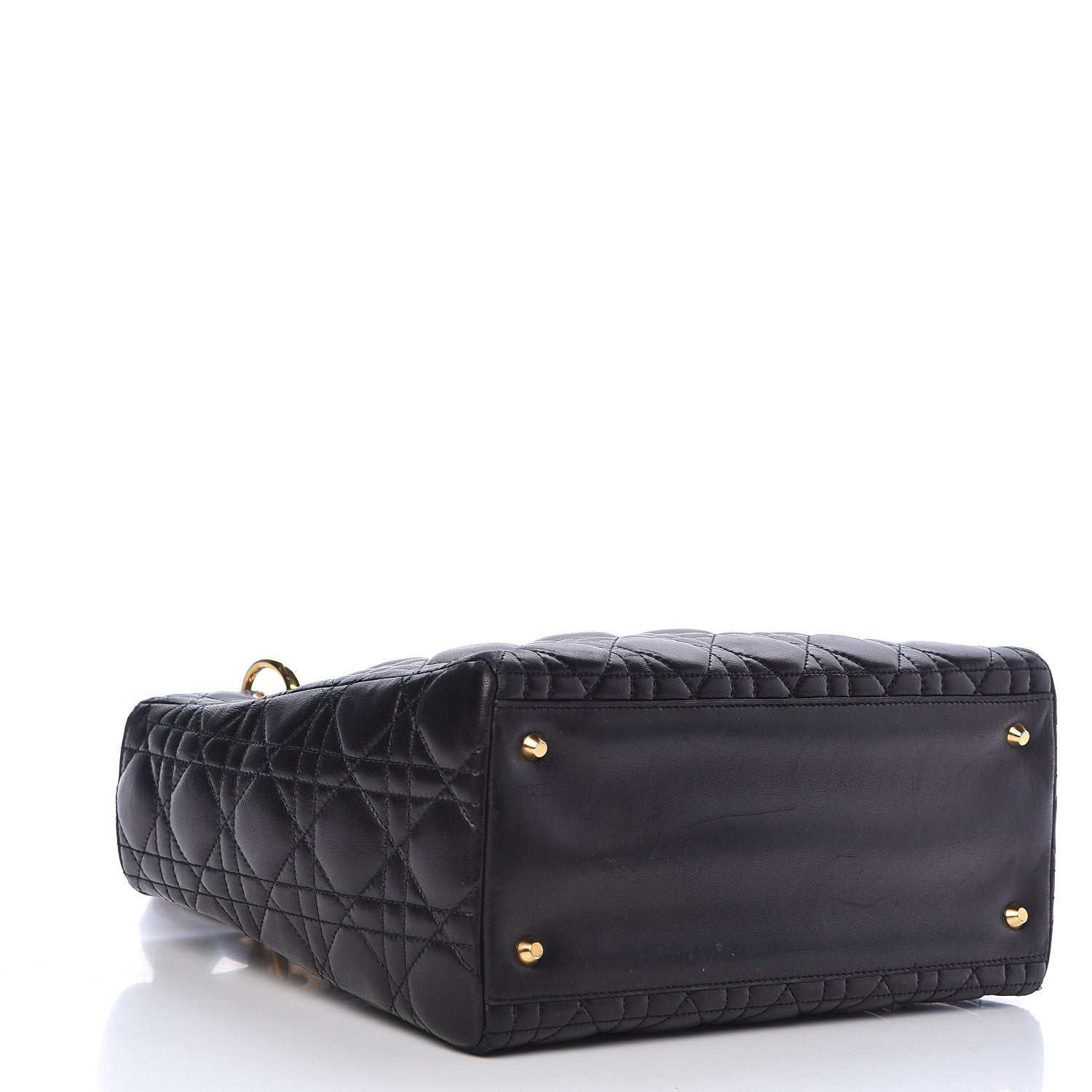 Christian Dior Lambskin Cannage Medium Lady Dior Black 4 of 12