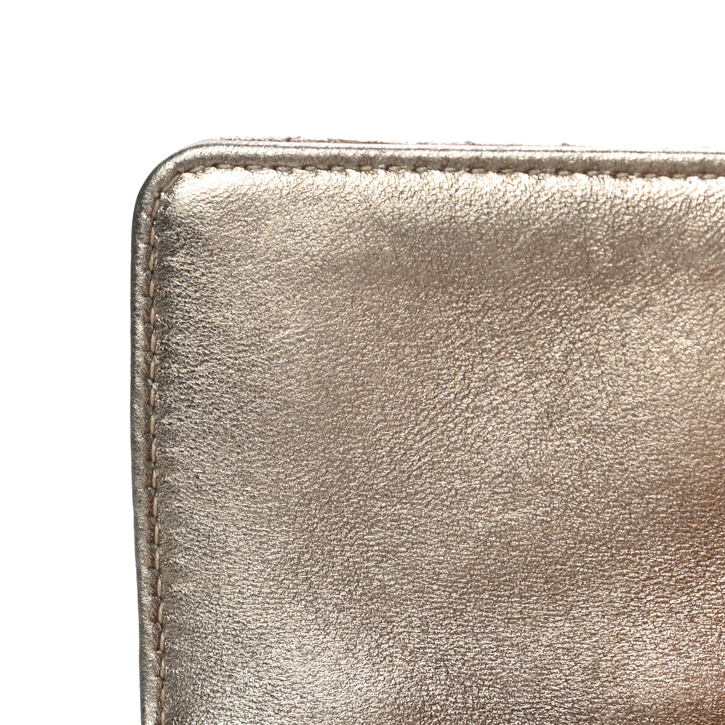 Metallic Lambskin Cannage Miss Dior Promenade Pouch Gold