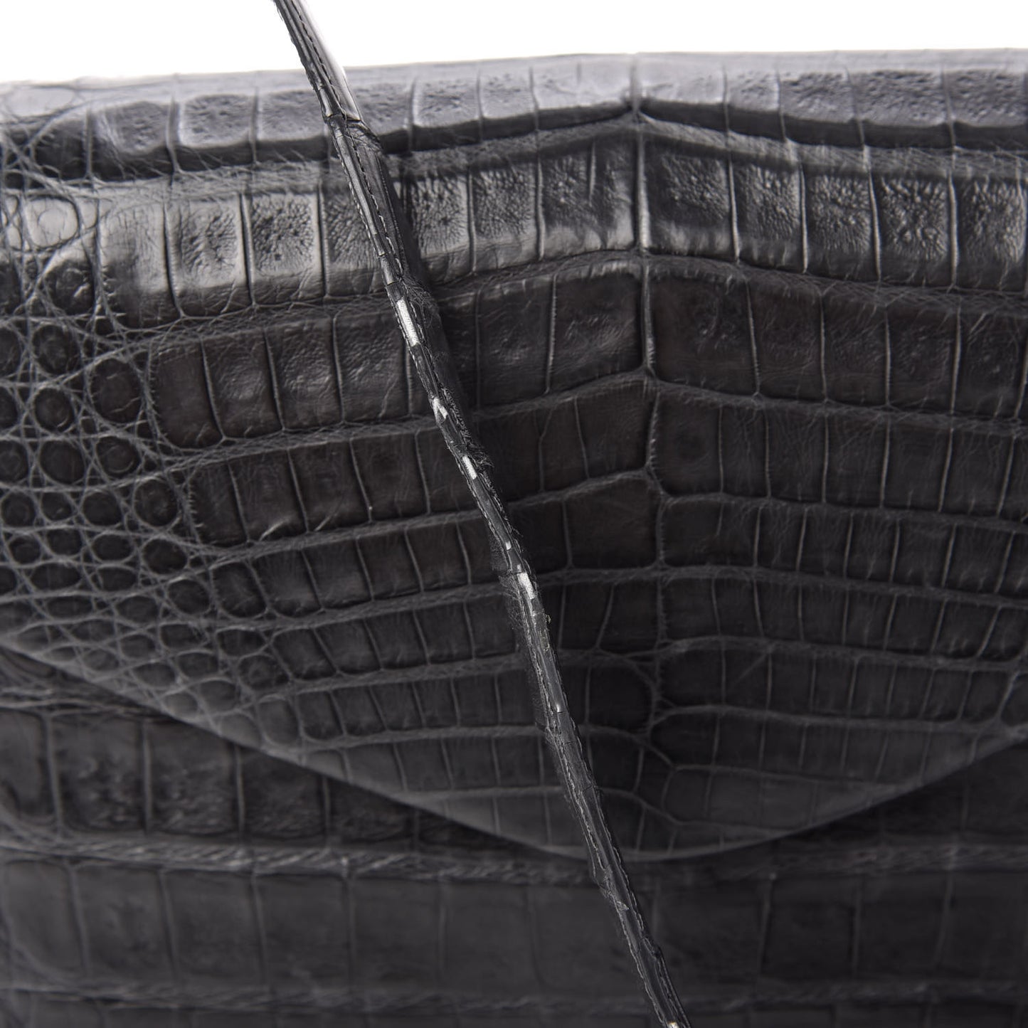 Crocodile Shoulder Bag Grey
