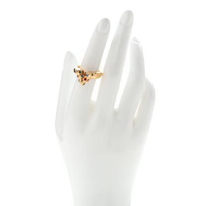 Louis Vuitton Crystal Planet Essential V Ring 53 6.25 Multicolor Gold 2 of 6