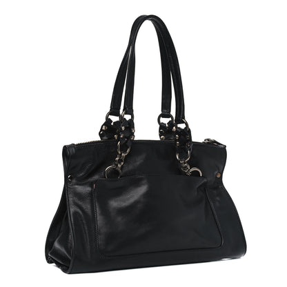 Prada Calfskin Screw Chain Bag Black 2 of 10