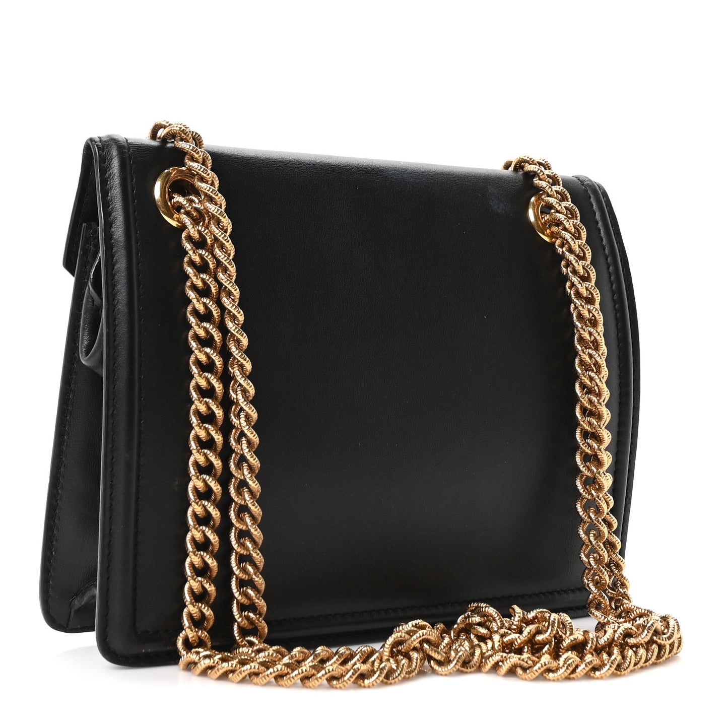 Smooth Calfskin Medium Devotion Crossbody Bag Black