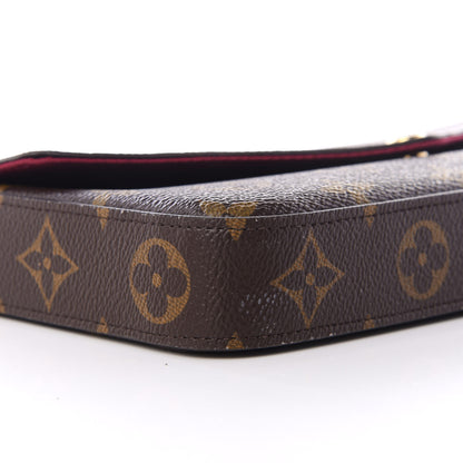 Louis Vuitton Monogram Pochette Felicie Chain Wallet Fuchsia 5 of 10