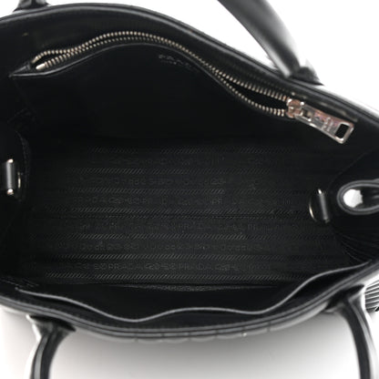Prada Soft Calfskin Impunture Diagramme Tote Black 5 of 17