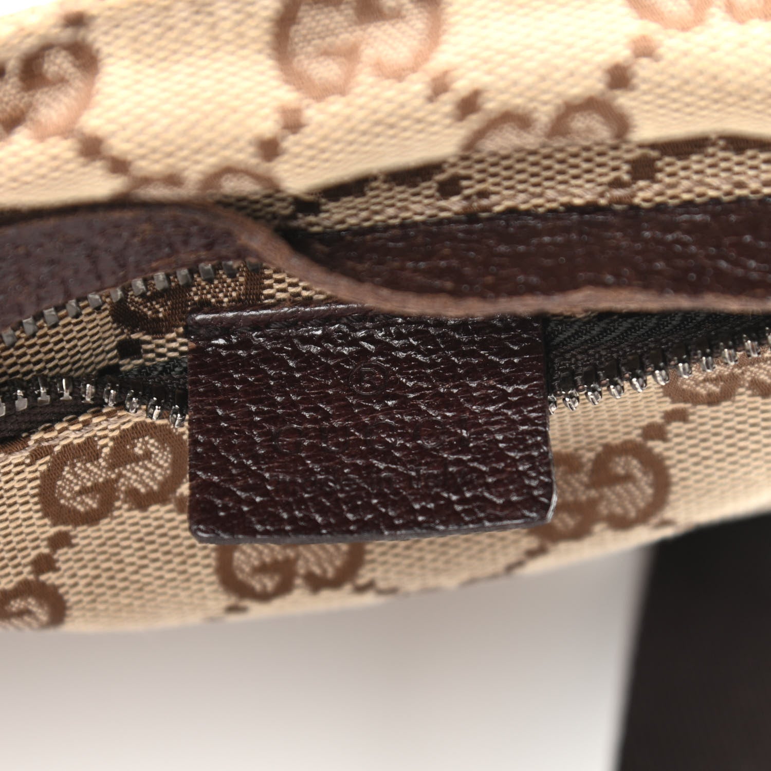 Gucci GG Monogram Double Pocket Belt Bag Dark Brown 8 of 15