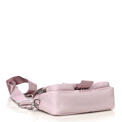 Prada Re-Nylon Spazzolato Double Pocket Buckle Shoulder Bag Alabastro 4 of 10