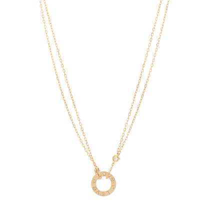 Cartier 18K Yellow Gold 2 Diamond LOVE Necklace 1 of 6