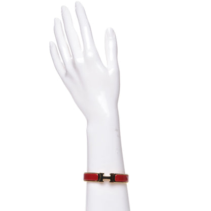 Hermes Enamel Narrow Clic Clac H Bracelet PM Red 2 of 6
