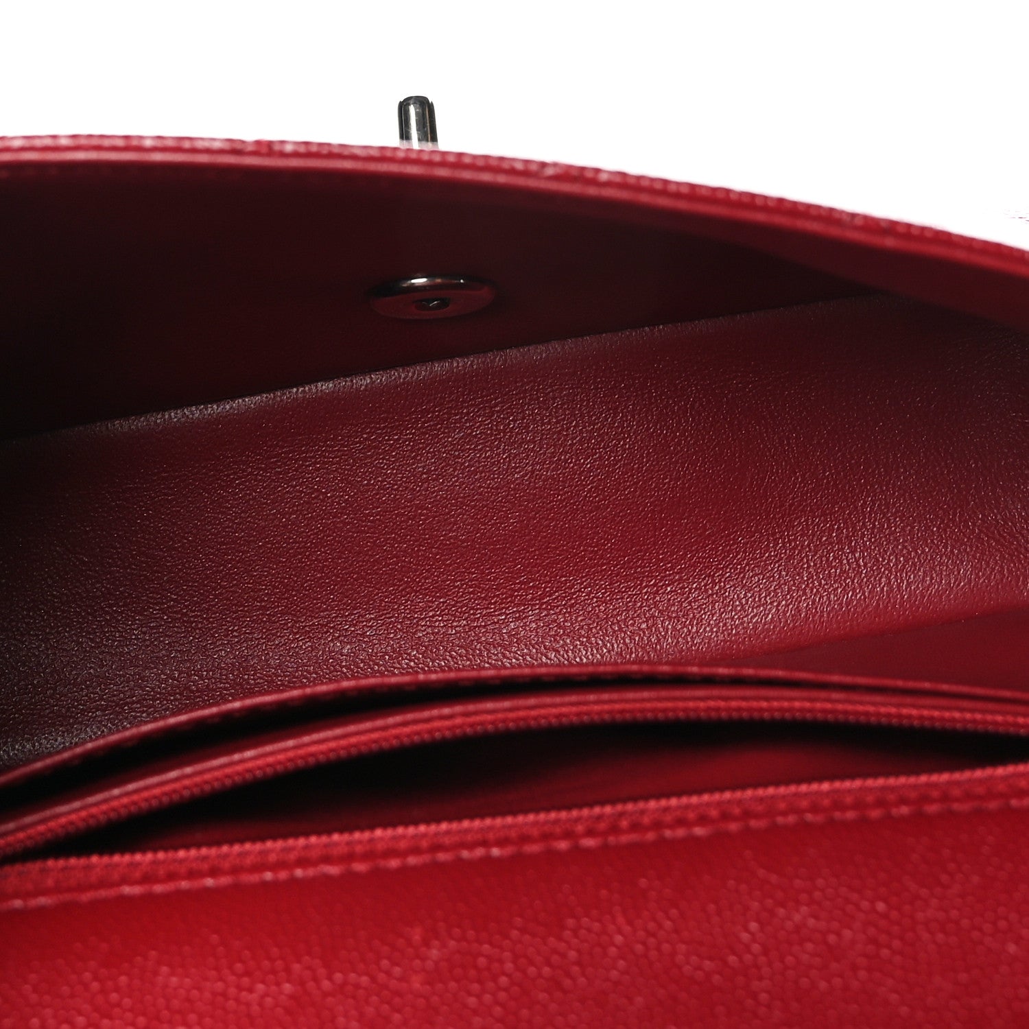 Chanel Caviar Quilted Mini Rectangular Flap Red 5 of 9