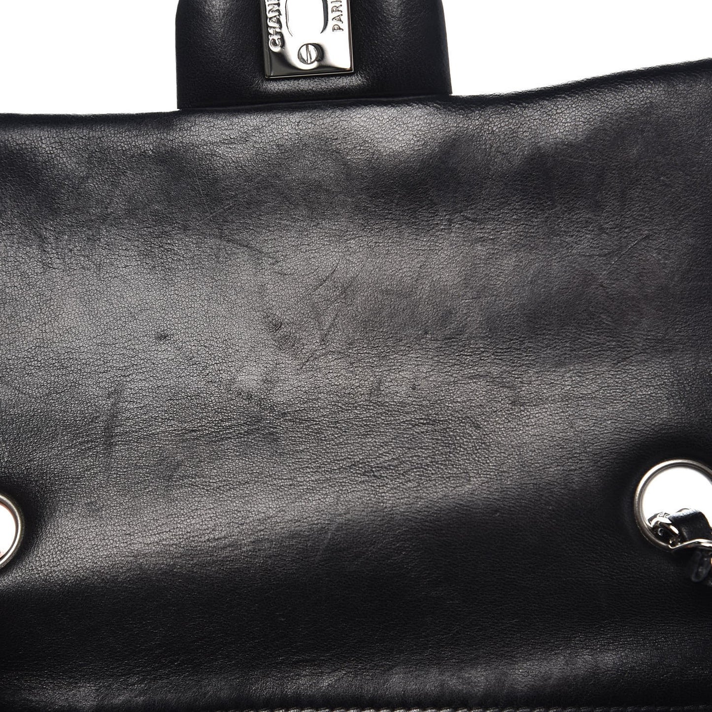 Lambskin Quilted Mini Rectangular Flap Black