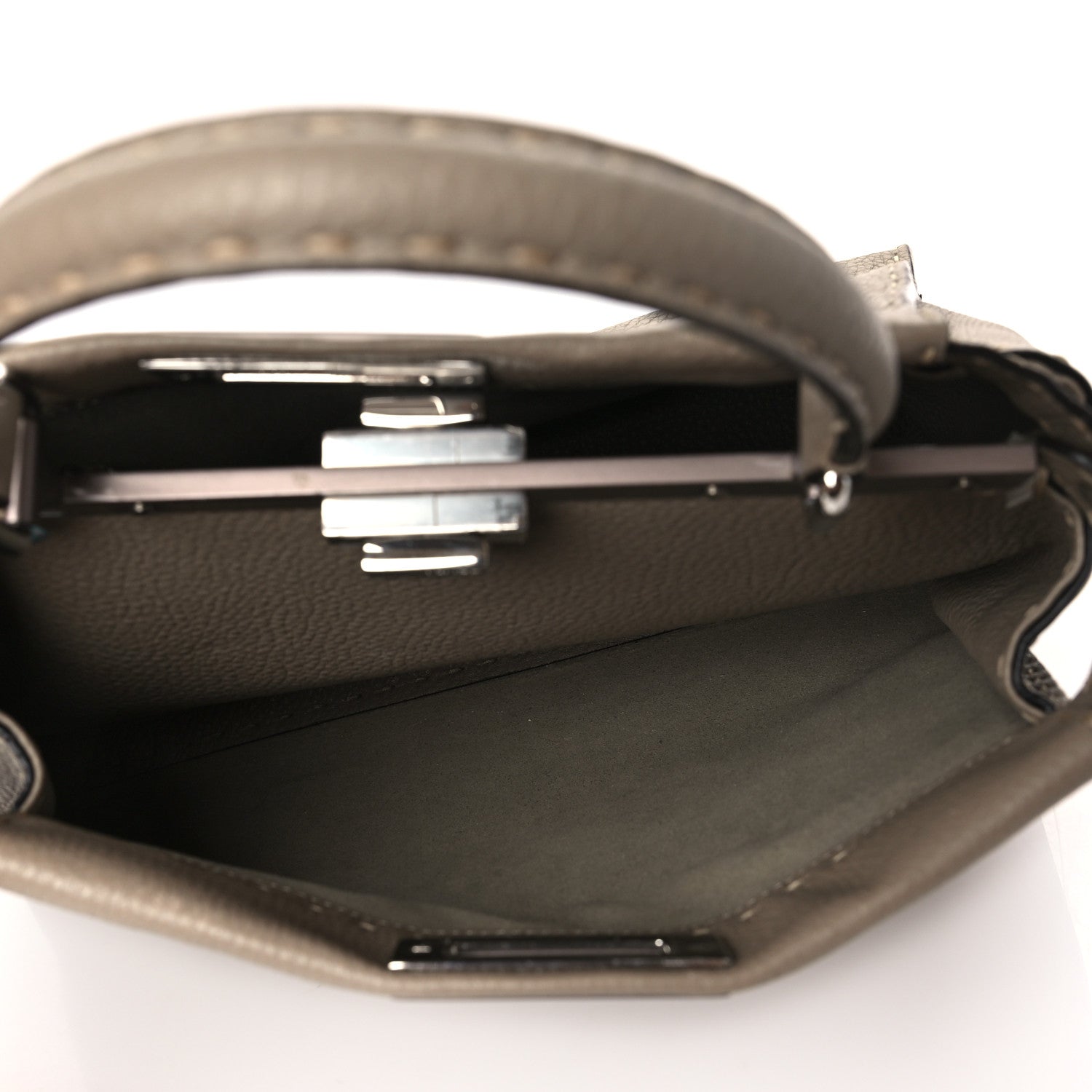 Fendi Cuoio Romano Selleria Medium Peekaboo Iconic Satchel Corda 6 of 8