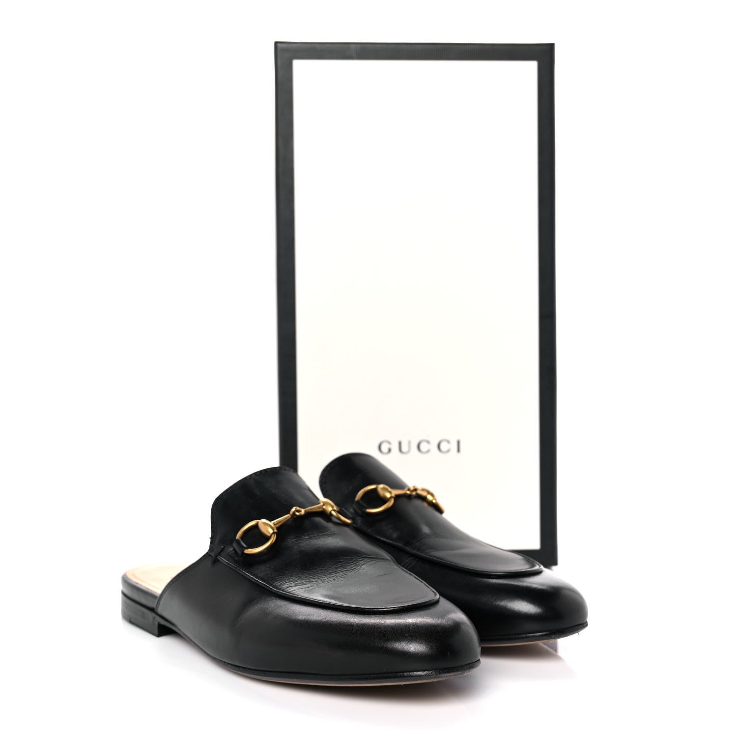 Gucci Calfskin Womens Princetown Slippers 37 Black 9 of 9