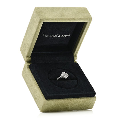 Van Cleef & Arpels 18K White Gold Diamond Sweet Alhambra Ring 50 5.25 6 of 6