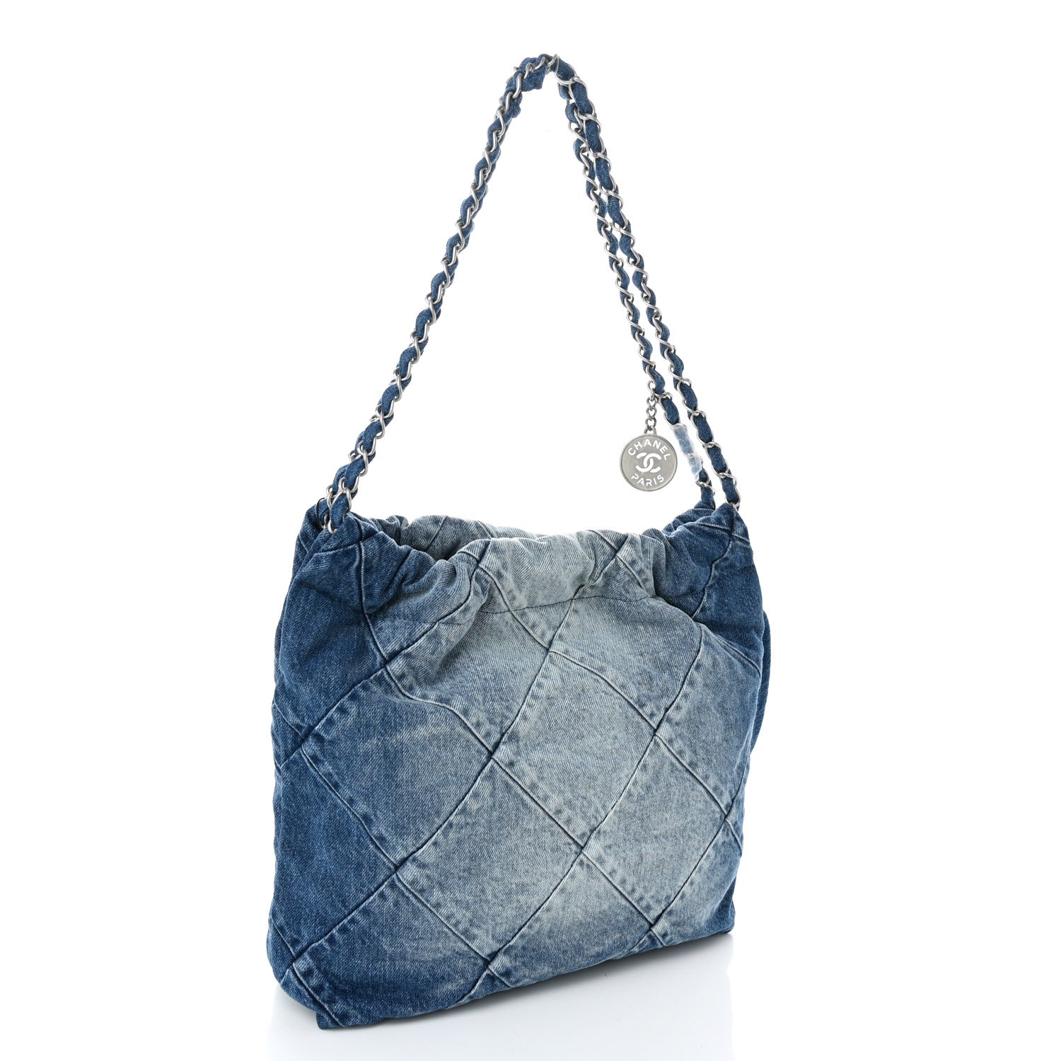 Chanel Denim Quilted Small Chanel 22 Blue 4 of 11