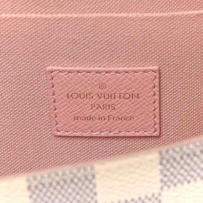 Louis Vuitton Damier Azur Calfskin Pochette Felicie Eau de Rose 7 of 10