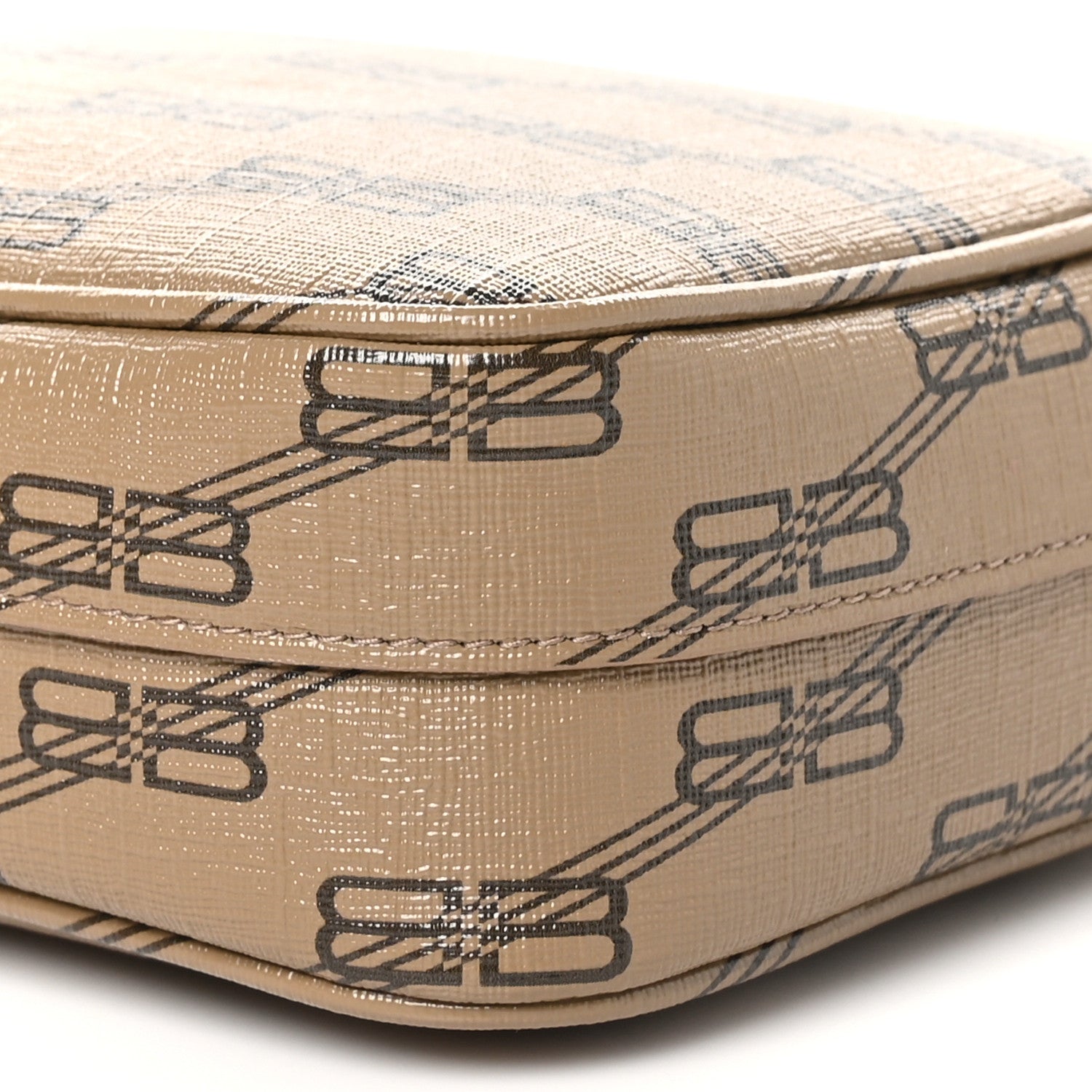 Balenciaga Coated Canvas BB Monogram Small Signature Camera Bag Beige Brown 10 of 10