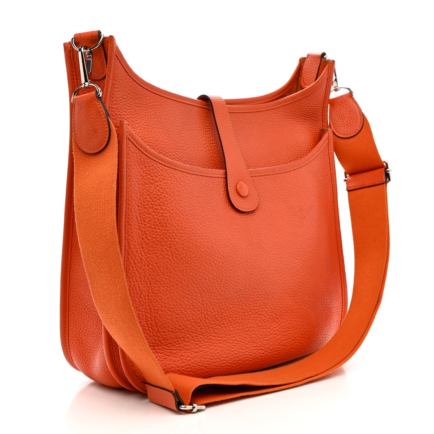 Hermes Taurillon Clemence Evelyne III GM Orange 3 of 14