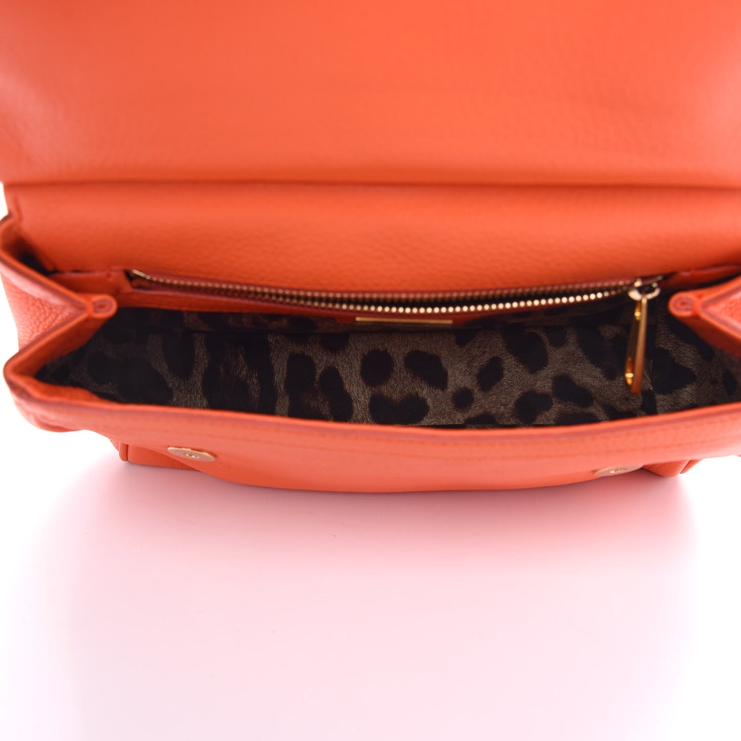 Grained Deerskin Medium Miss Sicily Satchel Orange