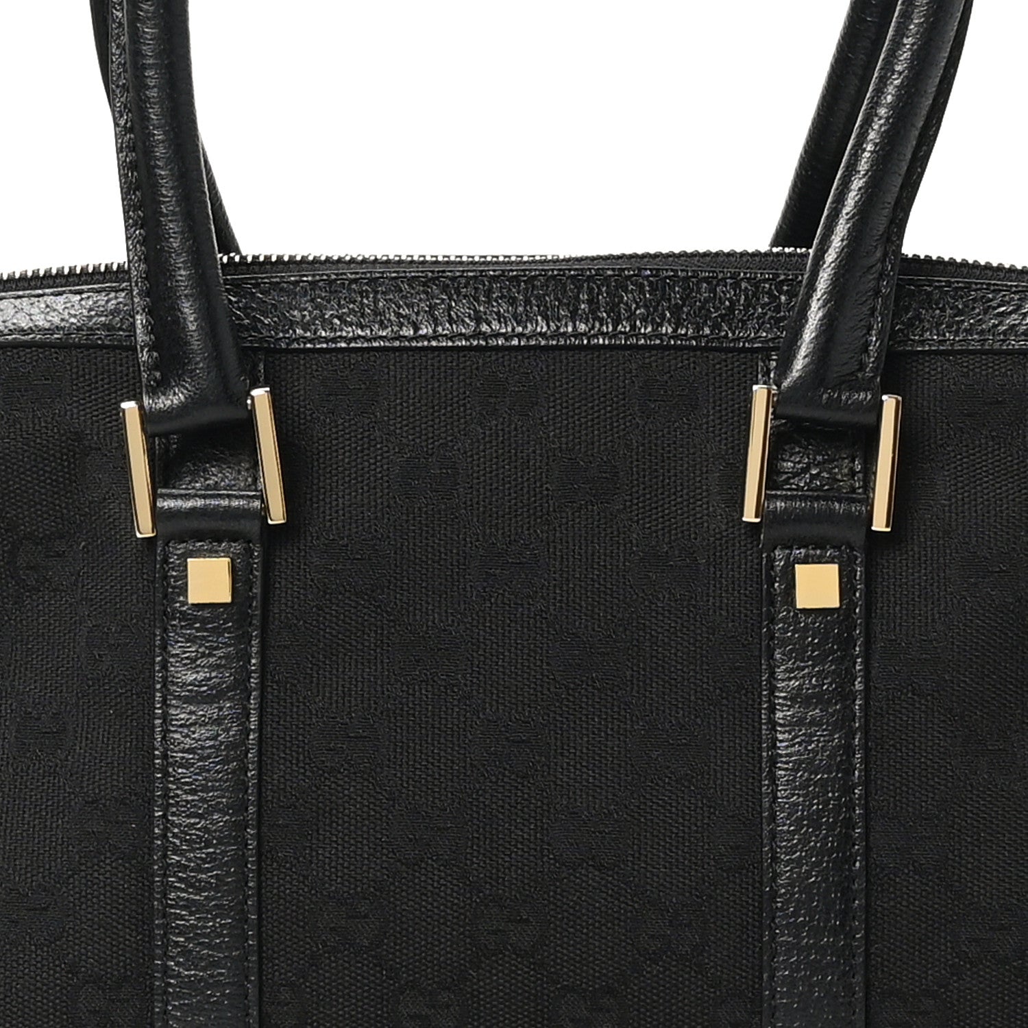 Gucci Monogram Boston Bag Black 8 of 10