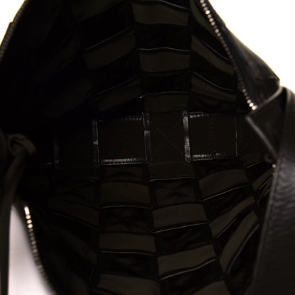 Bottega Veneta Paper Calfskin Maxi Intrecciato Cassette Messenger Black 4 of 4