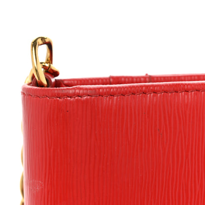 Prada Vitello Move Metal Oro Chain Wallet Lacca 24 of 27