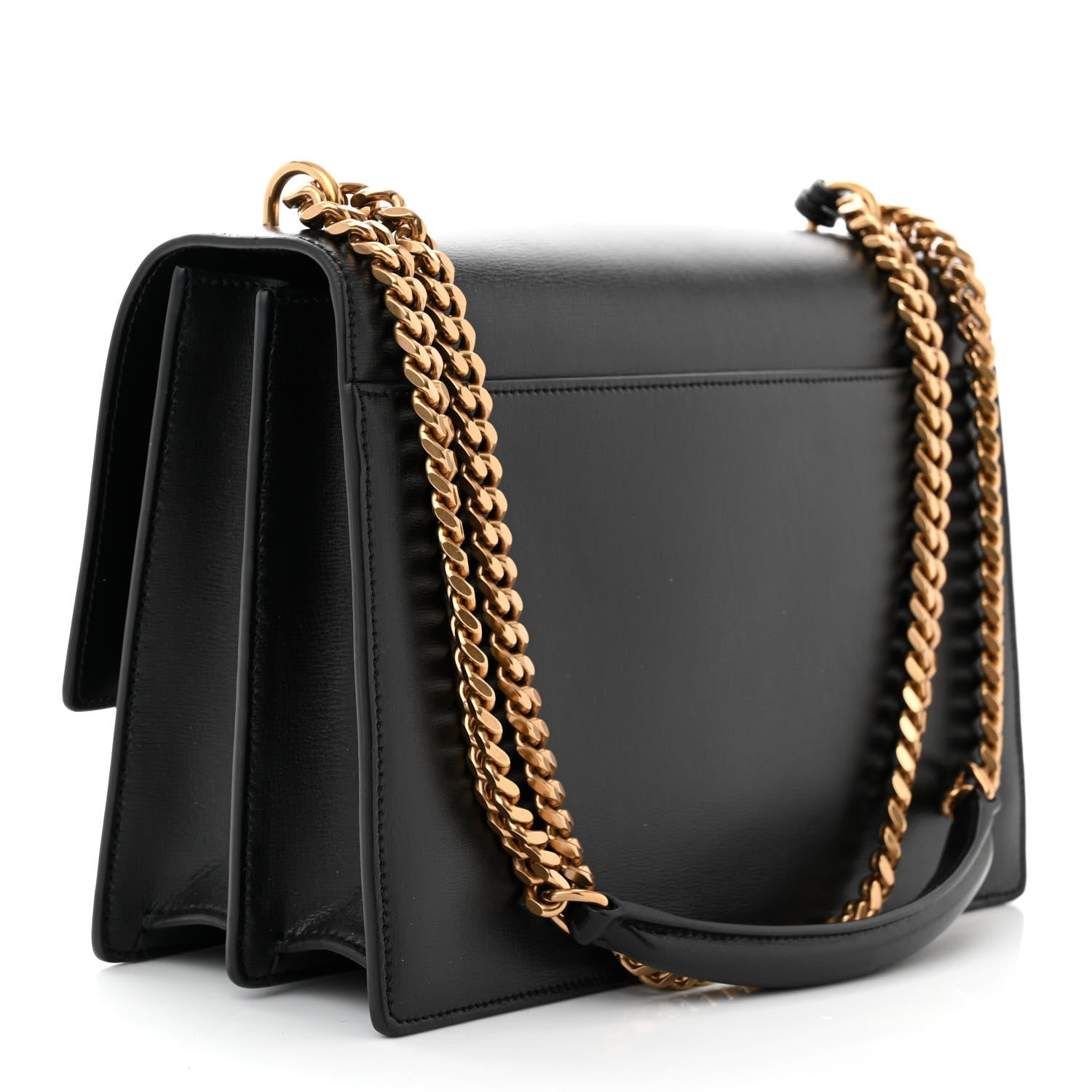 Saint Laurent Calfskin Large Monogram Sunset Black 3 of 9