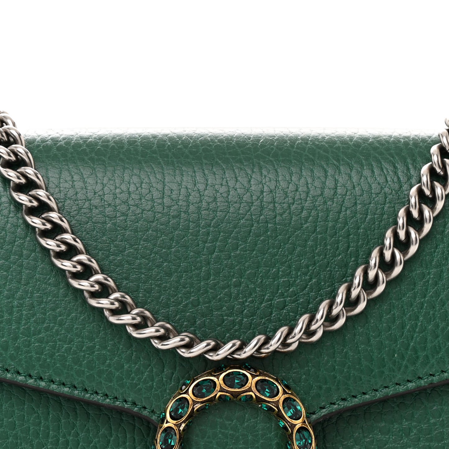 Calfskin Mini Dionysus Chain Wallet Emerald
