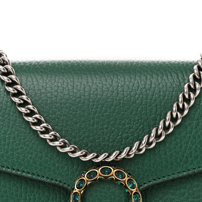 Gucci Calfskin Mini Dionysus Chain Wallet Emerald 10 of 13