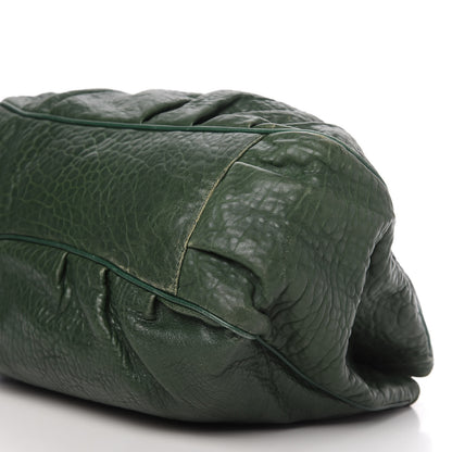 Fendi Crinkled Lambskin Mia Tote Verde Inglese 7 of 8