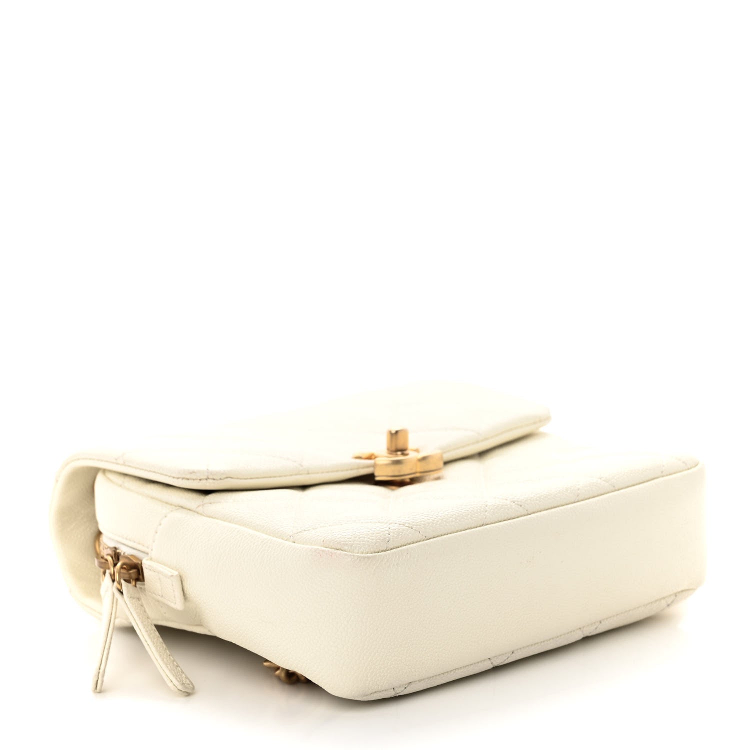 Chanel Shiny Caviar Quilted Chain Melody Backpack White 4 of 10