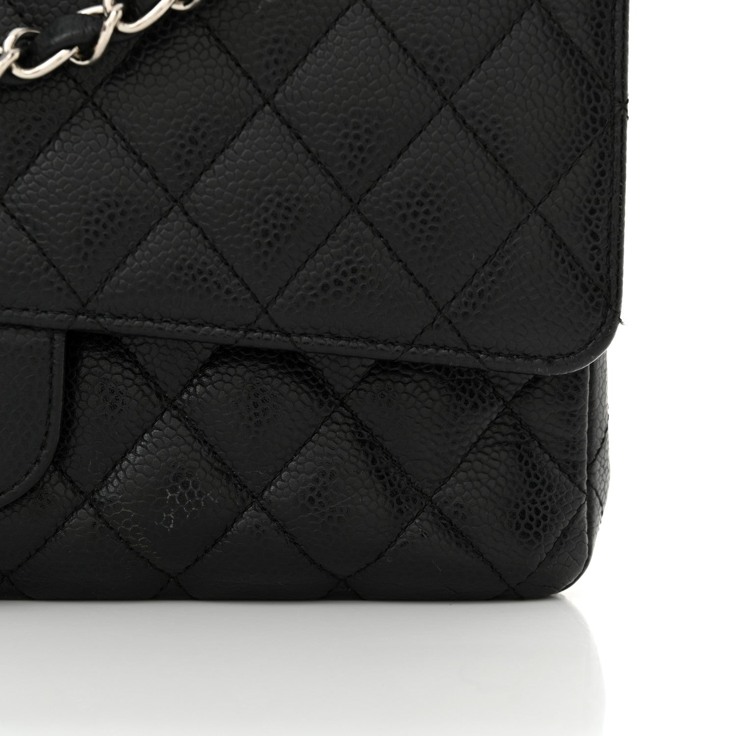 Chanel Caviar Quilted Medium Double Flap Black 12 of 13