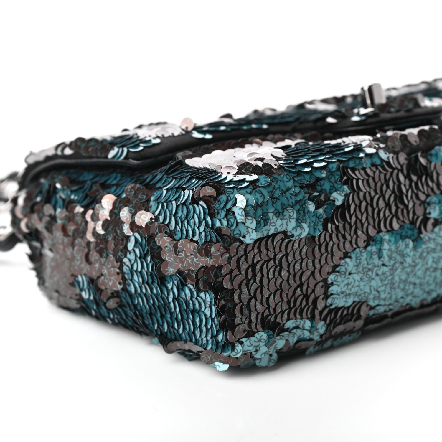 Chanel Sequin Lambskin Mini Flap Blue Black 8 of 9