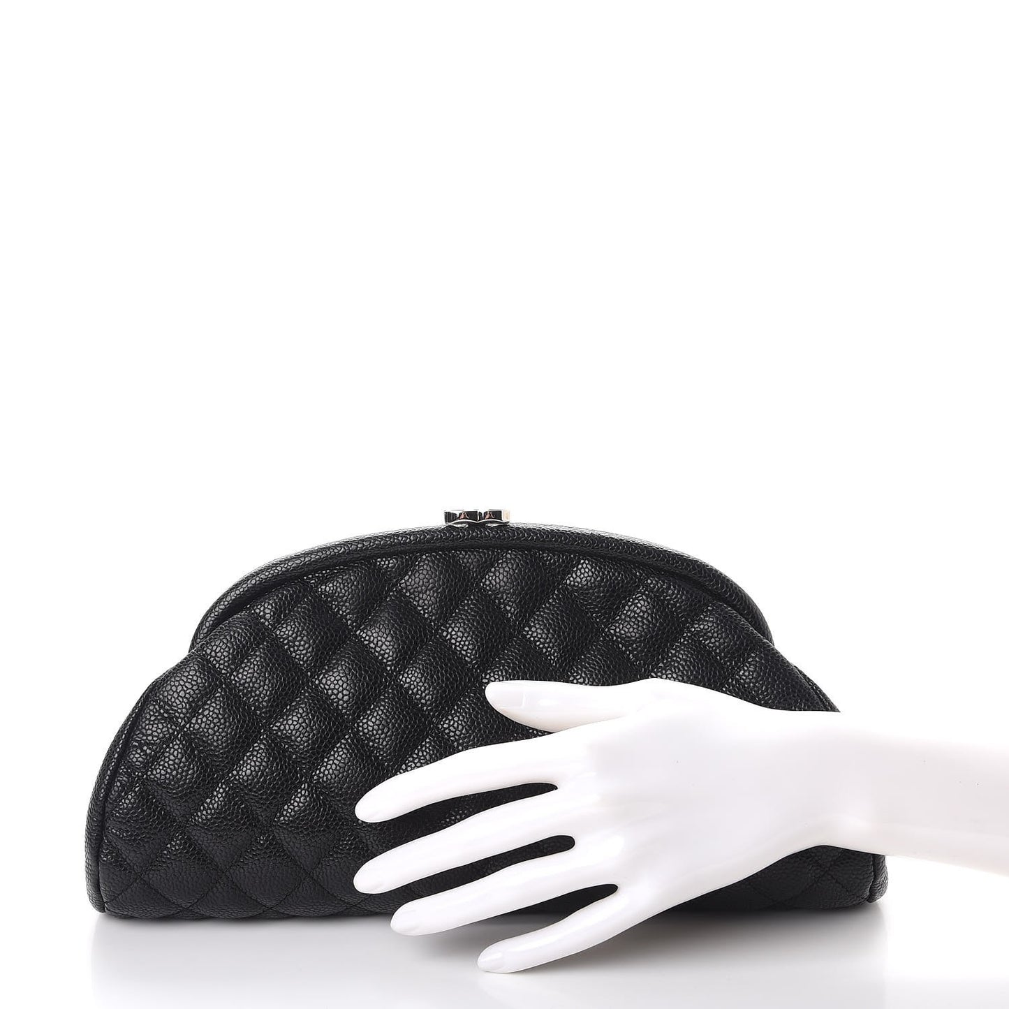 Caviar Quilted Timeless Clutch Black