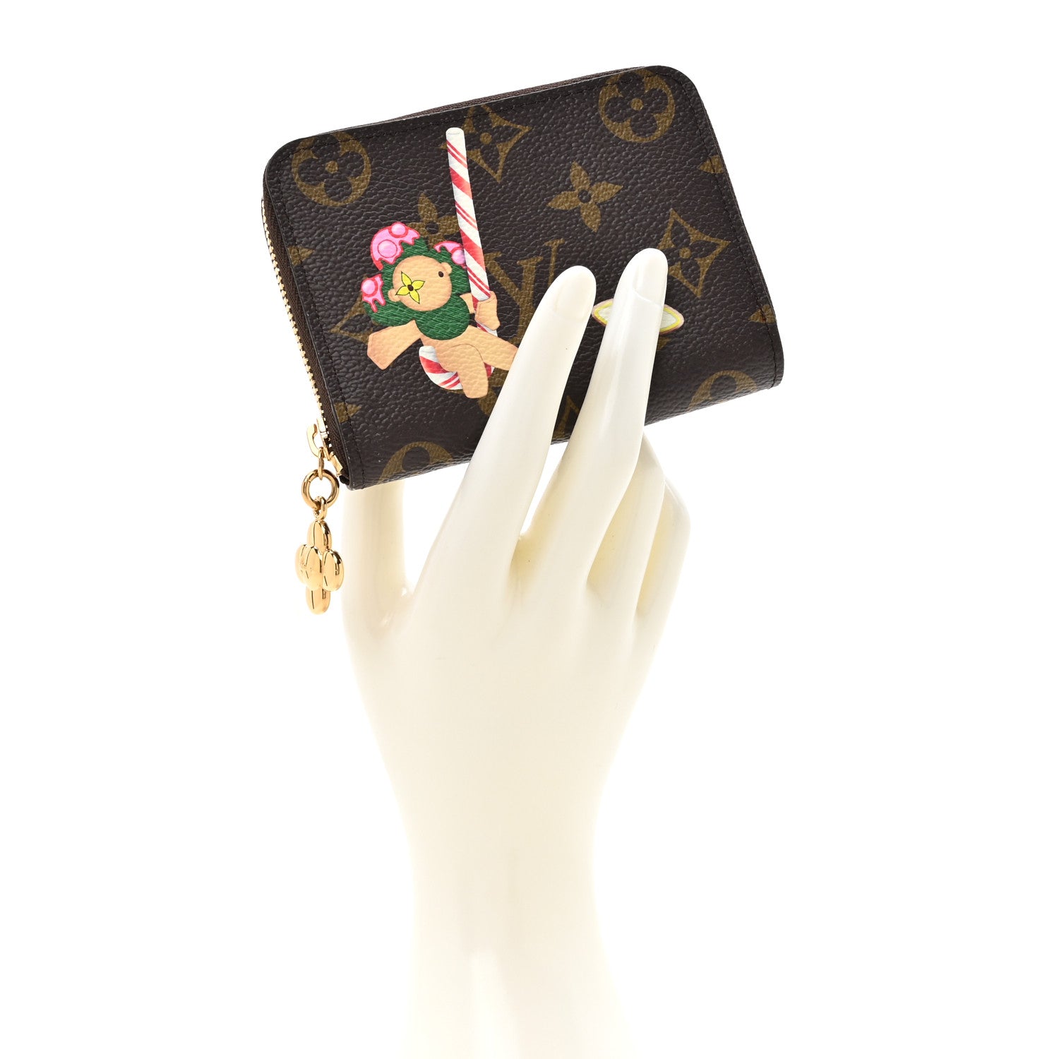 小物 LOUIS VUITTON PARIS Louis Vuitton Monogram 2018 Christmas Animation Zippy Coin