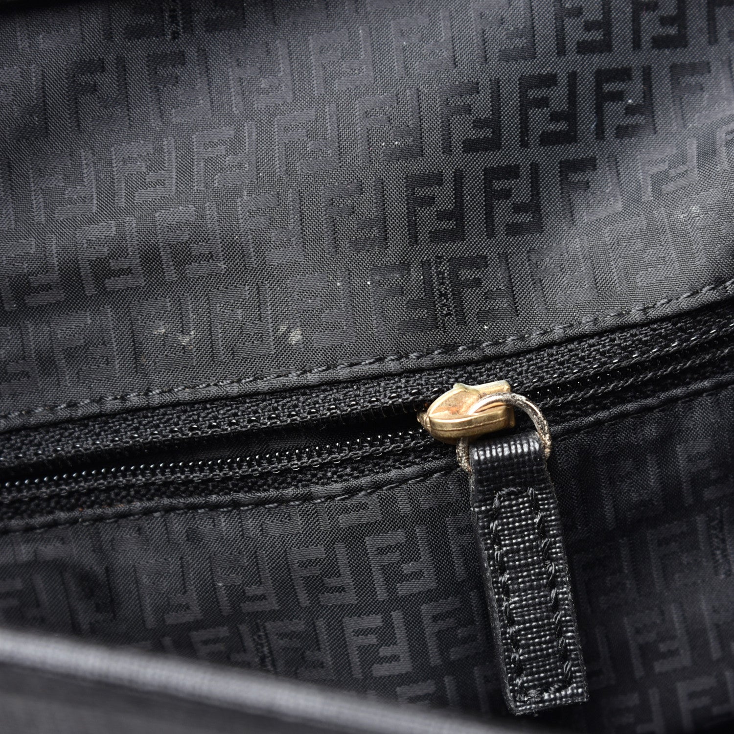 Fendi Zucca Spalmati Medium Roll Tote Black 12 of 12