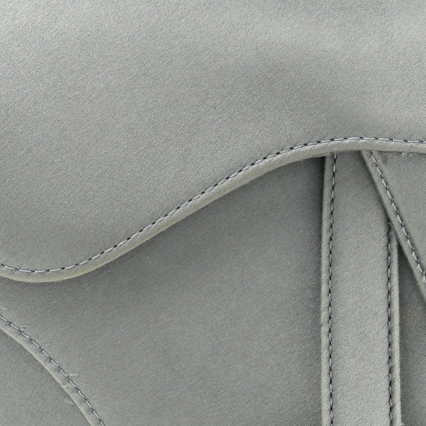 Satin Crystal Mini Saddle Bag Blue Gray