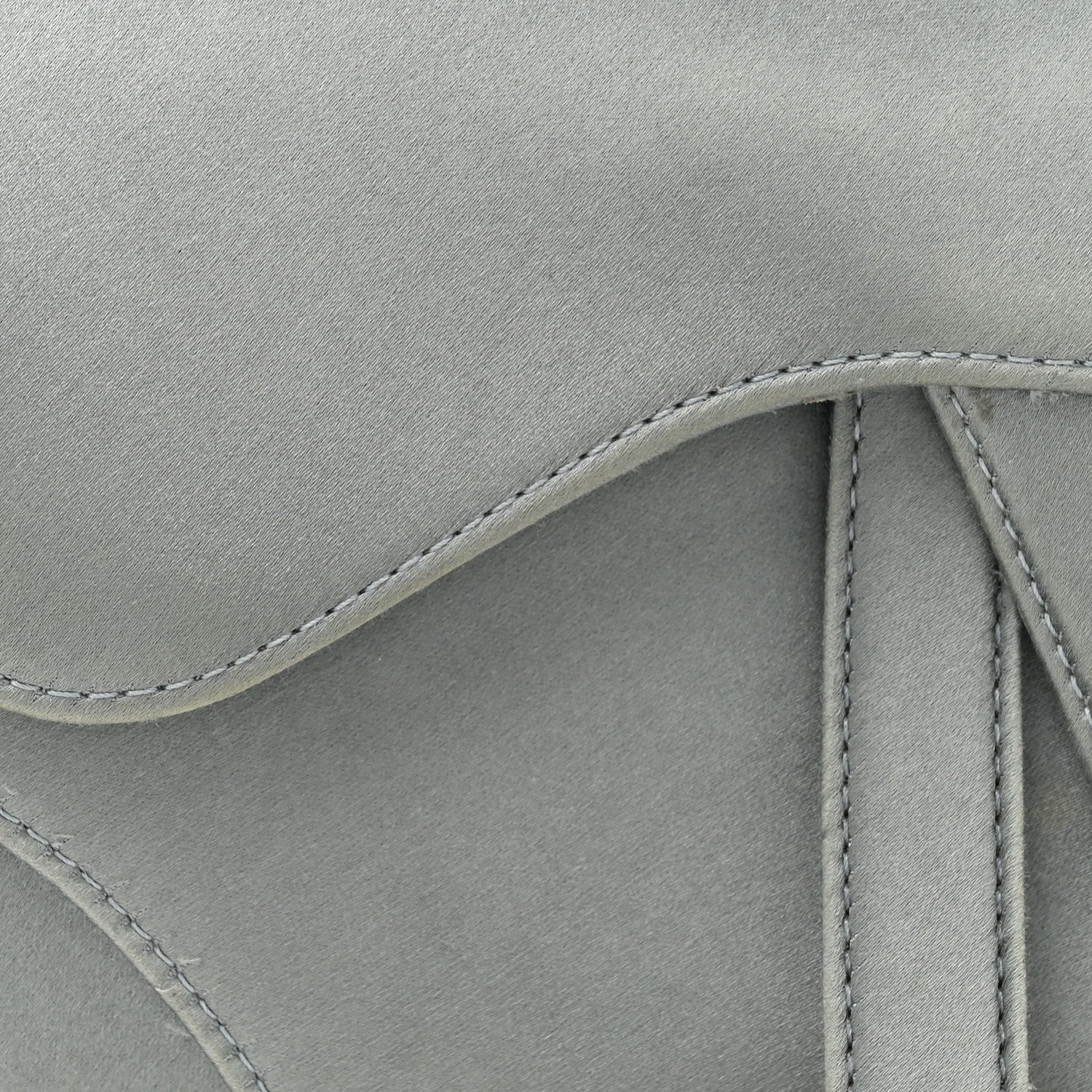 Christian Dior Satin Crystal Mini Saddle Bag Blue Gray 7 of 13