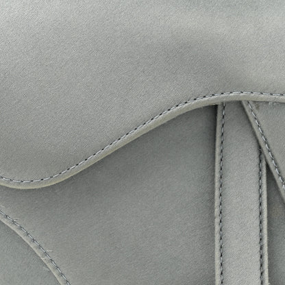 Christian Dior Satin Crystal Mini Saddle Bag Blue Gray 7 of 13