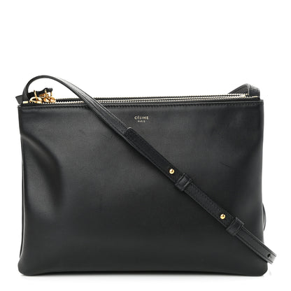 Celine Lambskin Large Trio Crossbody Bag Black 1 of 11