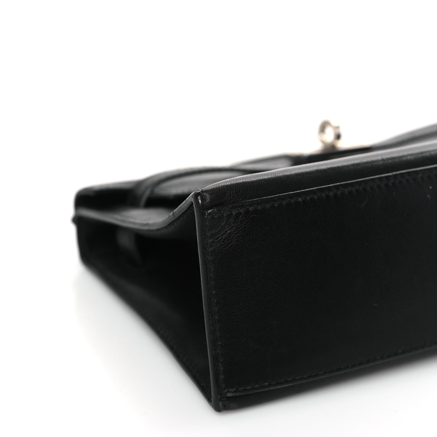 Hermes Tadelakt Kelly Pochette Clutch Black 8 of 9