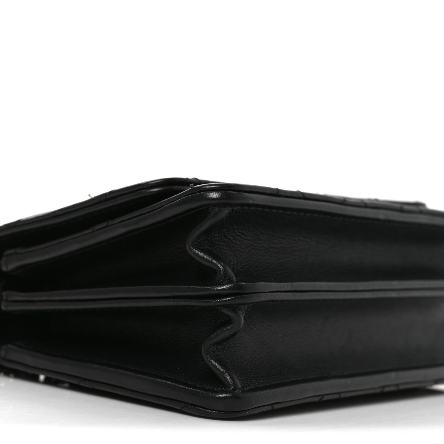 Chanel Aged Calfskin Quilted Mini Reissue Wallet On Chain WOC So Black 10 of 12
